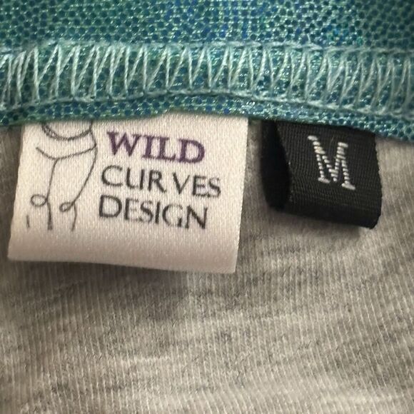 Wild Curves Design Triangle Front Closure Bralette Dancewear Women's Size Medium - Picture 14 of 16